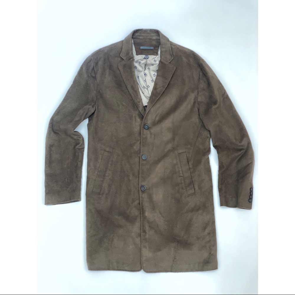 John Varvatos Brown Cashmere-Like Overcoat 54 / 44
